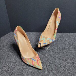 Unbranded Colorful Geo Print High Heels Size 39 US 8.5